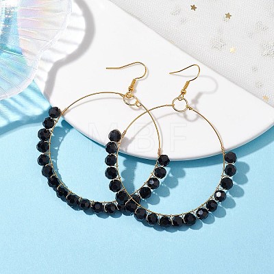 Glass Dangle Earrings EJEW-JE05817-01-1