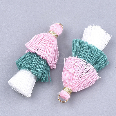 Polycotton(Polyester Cotton) Tassel Pendant Decorations FIND-T018-23-1