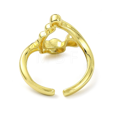 Brass Open Cuff Ring RJEW-B051-17G-1