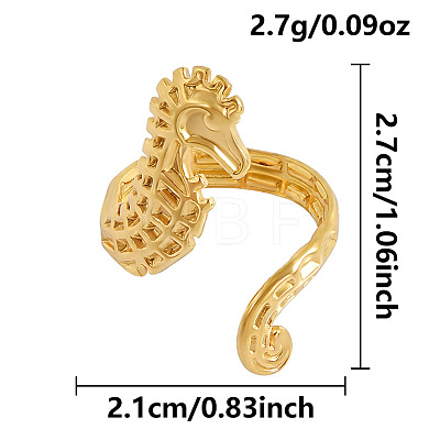 Ocean Animals 304 Stainless Steel Cuff Open Rings OU3325-11-1