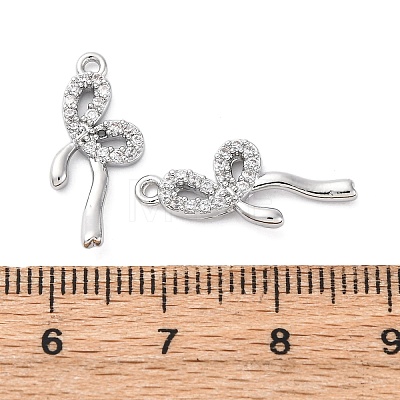 Brass Rhinestone Pendants KK-E793-16P-1