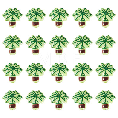 20Pcs Printed Opaque Acrylic Beads OACR-TA0004-73A-1