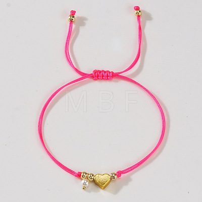 Imitation Pearl Charm Bracelets SI5748-7-1