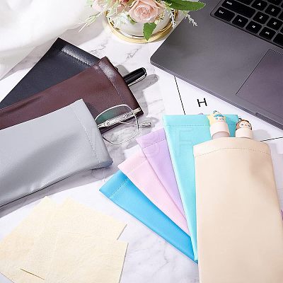  8Pcs PU Imitation Leather Glasses Case AJEW-NB0003-34-1