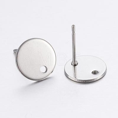 304 Stainless Steel Stud Earring Findings STAS-P198-25-12mm-1