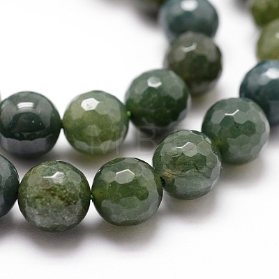 Natural Moss Agate Beads Strands X-G-D840-25-8mm-1