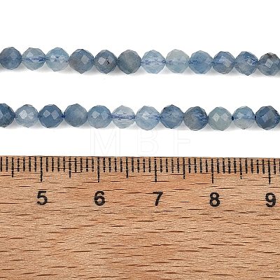 Natural Devil Blue Aquamarine Beads Strands G-NH0073-B01-4mm-1