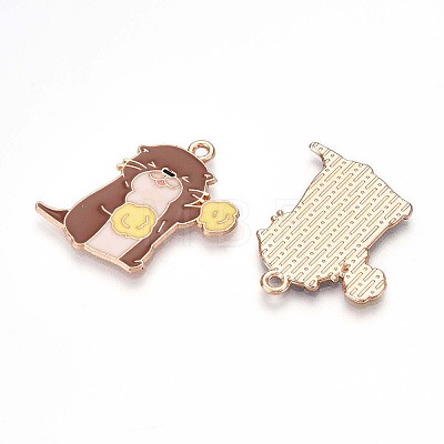 Alloy Enamel Pendants ENAM-T022-02B-02-1