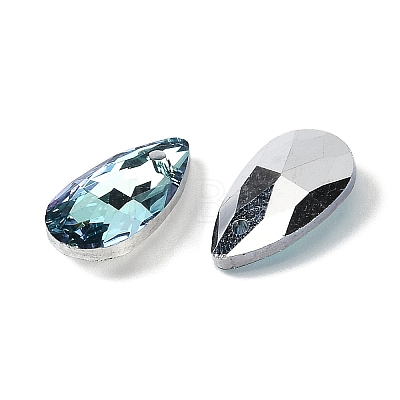 Faceted Teardrop Glass Pendants GLAA-O008-A26-1