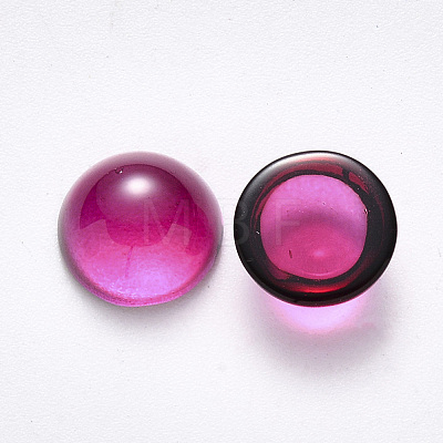 Transparent Spray Painted Glass Cabochons LS-GLAA-S190-013B-B03-1