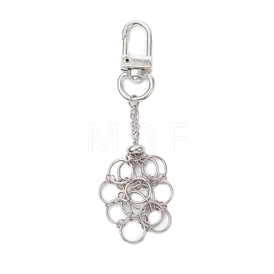 304 Stainless Steel Macrame Chain Pouch Empty Stone Holder Pendant Decoration HJEW-JM02081-1