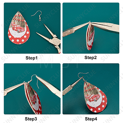 DIY Christmas Themed Earring Making Kits DIY-SC0014-34P-1