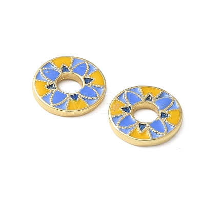 Brass Enamel Beads KK-P290-31G-01-1