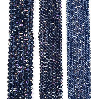 Electroplate Glass Beads Strands EGLA-A044-T4mm-B12-1