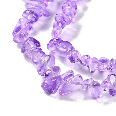 Spray Painted Transparent Glass Beads Strands GLAA-P060-01A-12-1