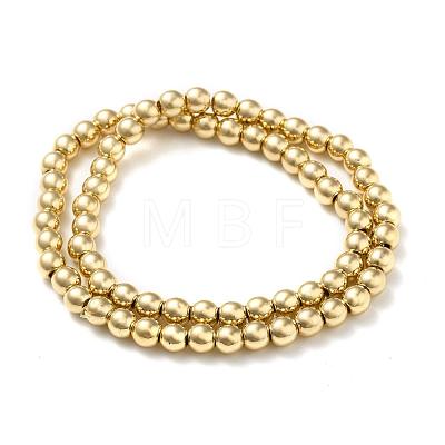 Electroplate Non-magnetic Synthetic Hematite Bead Strands G-Q466-6mm-04-1