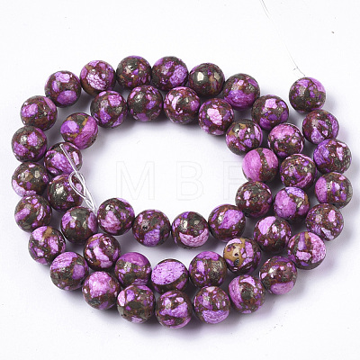 Assembled Synthetic Gold Line Regalite/Imperial Jasper/Sea Sediment Jasper Beads Strands G-S366-049B-1