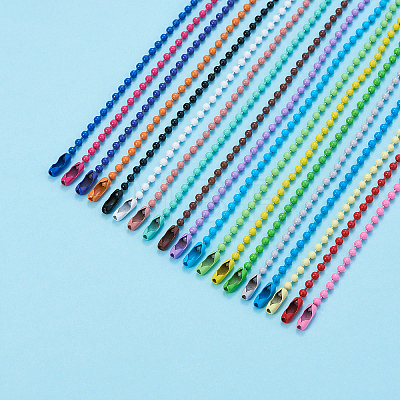 Eco-Friendly Iron Ball Chains with Connectors IFIN-CJ0001-14-1