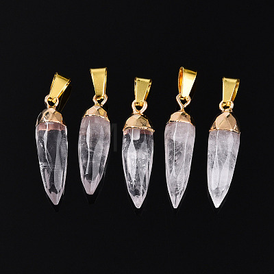 Natural Quartz Crystal Pendants G-N345-01A-1