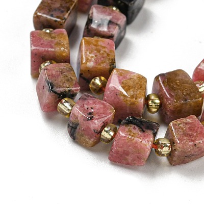 Natural Rhodonite Beads Strands G-G053-B11-01A-1