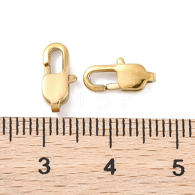 Ion Plating(IP) 304 Stainless Steel Lobster Claw Clasps STAS-F094-05B-G-1