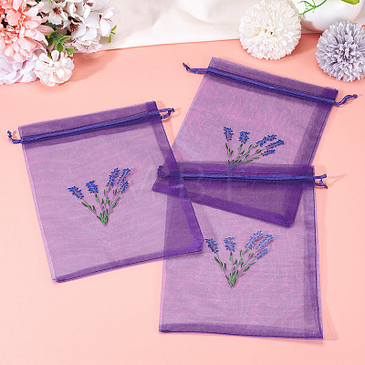 20Pcs Polyester Mesh Sachet Packing Drawstring Bgas ABAG-TA0002-20A-1