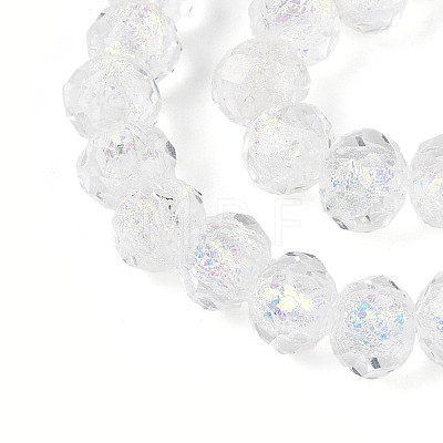 Handmade Foil Lampwork Beads Strands FOIL-T008-09F-1