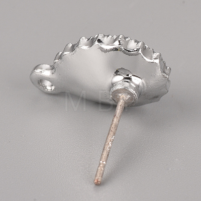 Alloy Stud Earring Findings PALLOY-S106-48A-NF-1