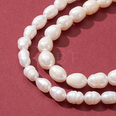 2 Strands 2 Style Natural Cultured Freshwater Pearl Beads Strands PEAR-FS0001-02-1
