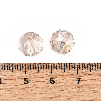 Electroplate Transparent Round Glass Beads GL-CBA6A73-AB04-1