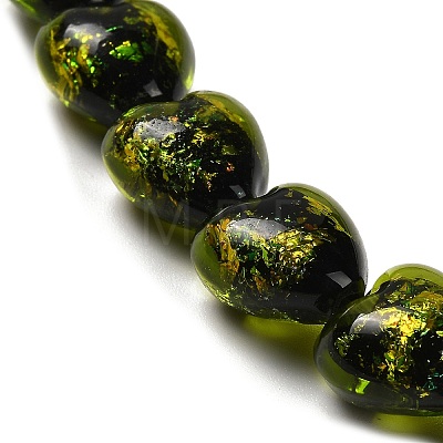 Handmade Dichroic Foil Glass Beads Strands DICH-U001-03H-1