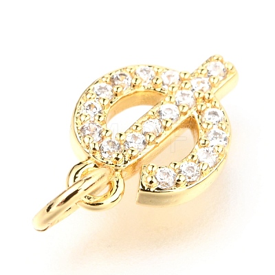 Brass Micro Pave Cubic Zirconia Charms ZIRC-O037-16G-1