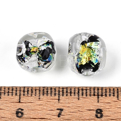 Handmade Foil Lampwork Beads Strands FOIL-T008-04B-1