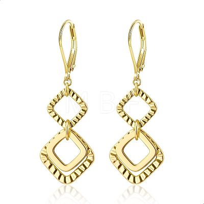 Brass Leverback Earrings for Women WG58E1E-03-1