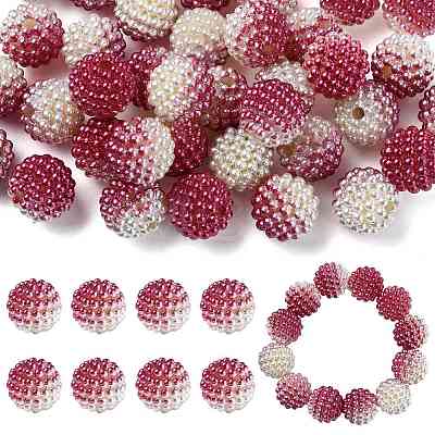 40Pcs Imitation Pearl Acrylic Beads OACR-FS0002-89A-09-1