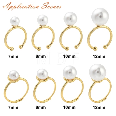 Brass Open Cuff Ring Settings KK-G518-04G-02-1