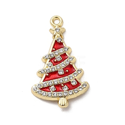 Alloy Enamel Pendants with Rhinestone FIND-H055-16G-01-1