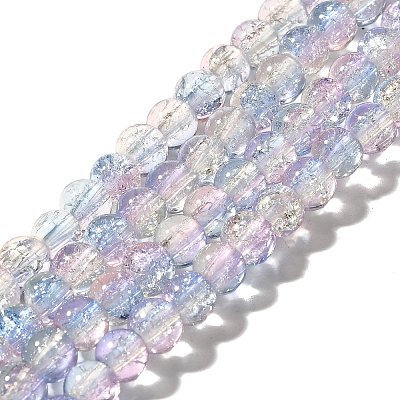 Crackle Glass Beads Strands CCG-C002-6mm-09-1