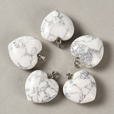 Natural Howlite Pendants GG-CBAA0EE-04P-19-1