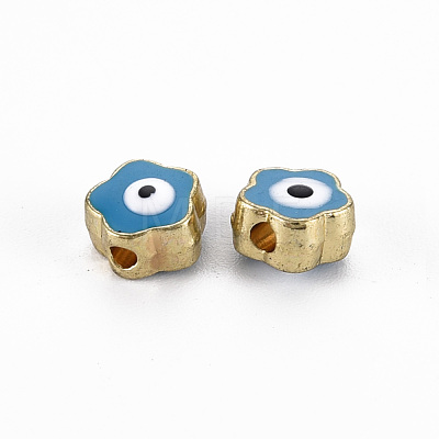 Rack Plating Alloy Enamel Beads ENAM-S122-044A-03-RS-1