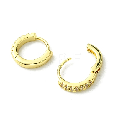 Brass Micro Pave Cubic Zirconia Hoop Earrings for Women EJEW-D111-04G-1