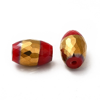 Opaque Electroplate Glass Beads EGLA-H003-02G-1