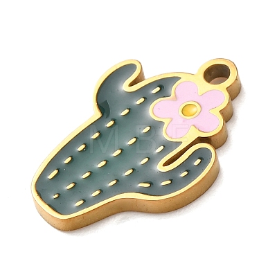 304 Stainless Steel Enamel Pendants STAS-K329-13G-1