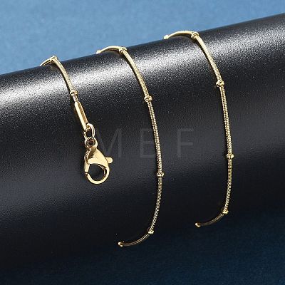 Ion Plating(IP) 304 Stainless Steel Snake Chain Necklaces NJEW-F248-11A-G-1