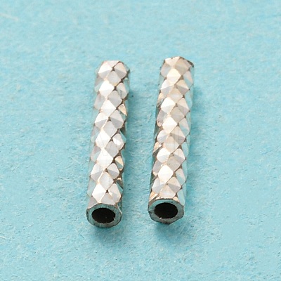 925 Sterling Silver Tube Beads STER-Q191-02S-1