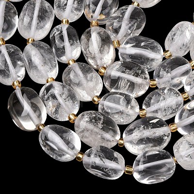 Natural Quartz Crystal Beads Strands G-G453-D17-01-1