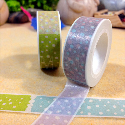 Polka Dot Pattern DIY Scrapbook Decorative Paper Tapes DIY-A002-KK1522-1