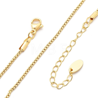 1.5mm Brass Box Chain Necklaces KK-K398-29G-1