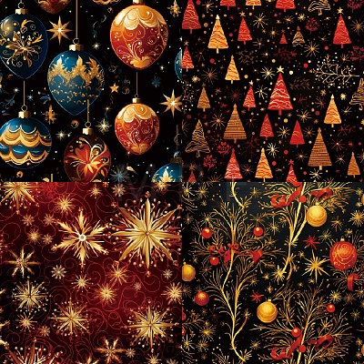 24Pcs 12 Styles Christmas Scrapbook Paper Pads PW-WG8F782-01-1