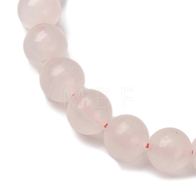 Natural Pink Mangano Calcite Beads Stretch Bracelet for Women BJEW-JB06715-1
